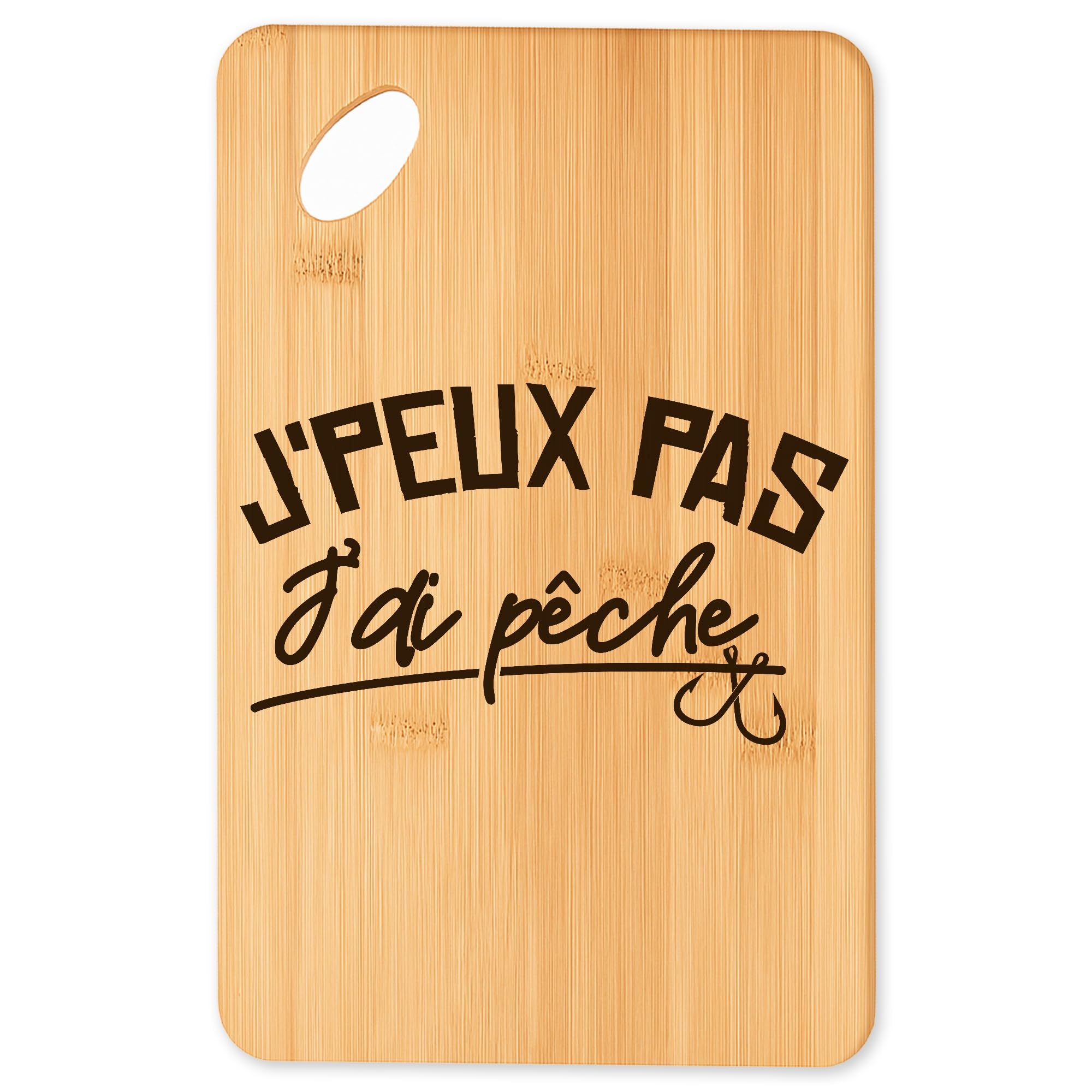 Planche à découper Pecheur 1, plateau apéro bambou pour vos soirées barbecue