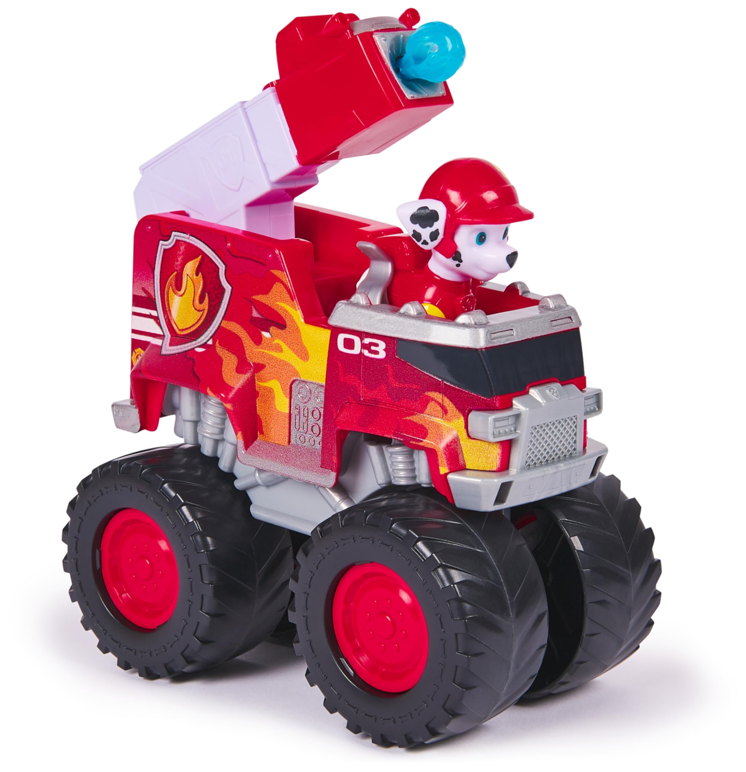 Paw Patrol - Pat Patrol - Figurka pojazdu Marcus Rescue Wheels - Figurka Pana Patrolu do kolekcjonowania - 2 pociski - Zabawka Pat Patrol - Samochód dziecięcy - Zabawka dla dzieci od 3 lat