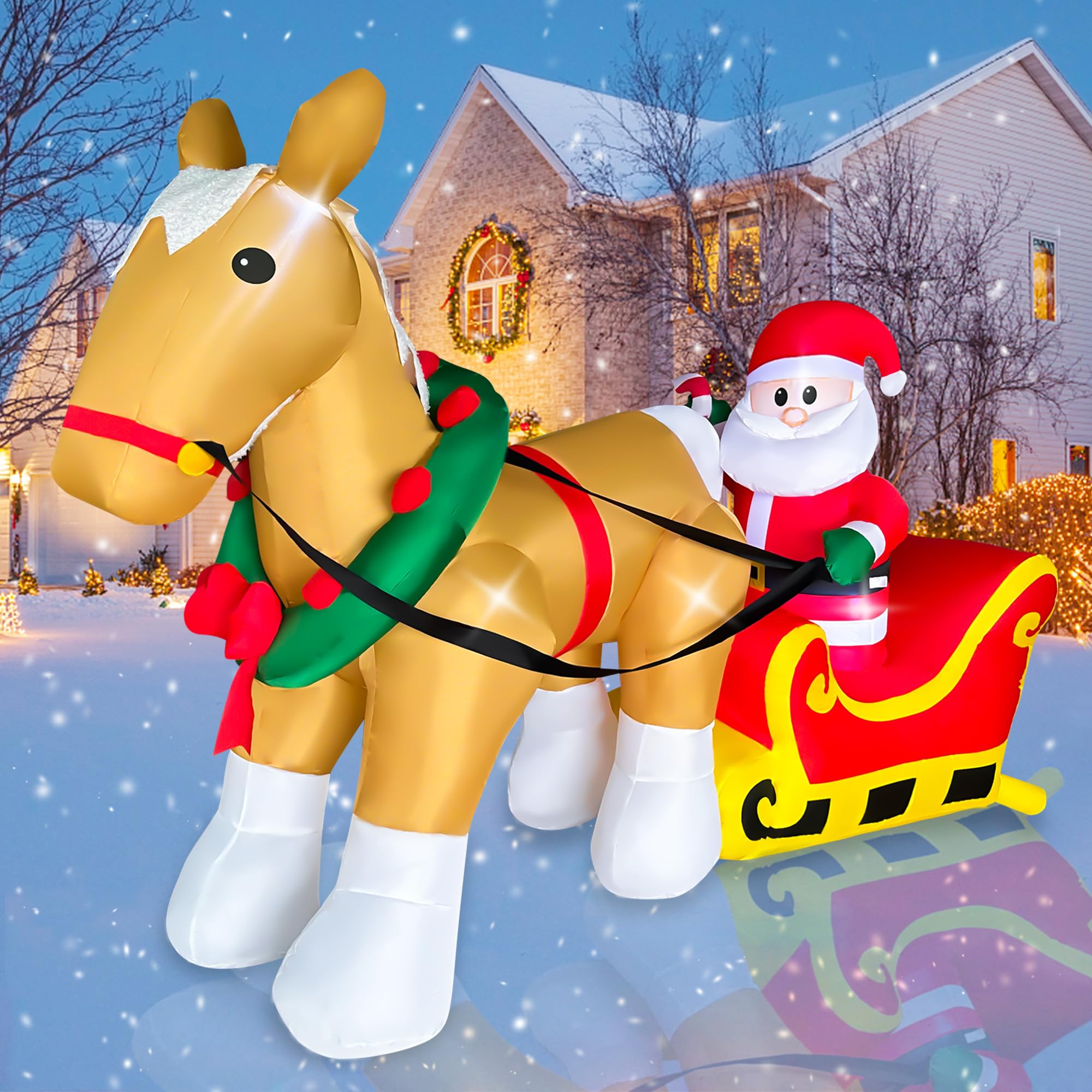 Giant Inflatable Christmas Horse