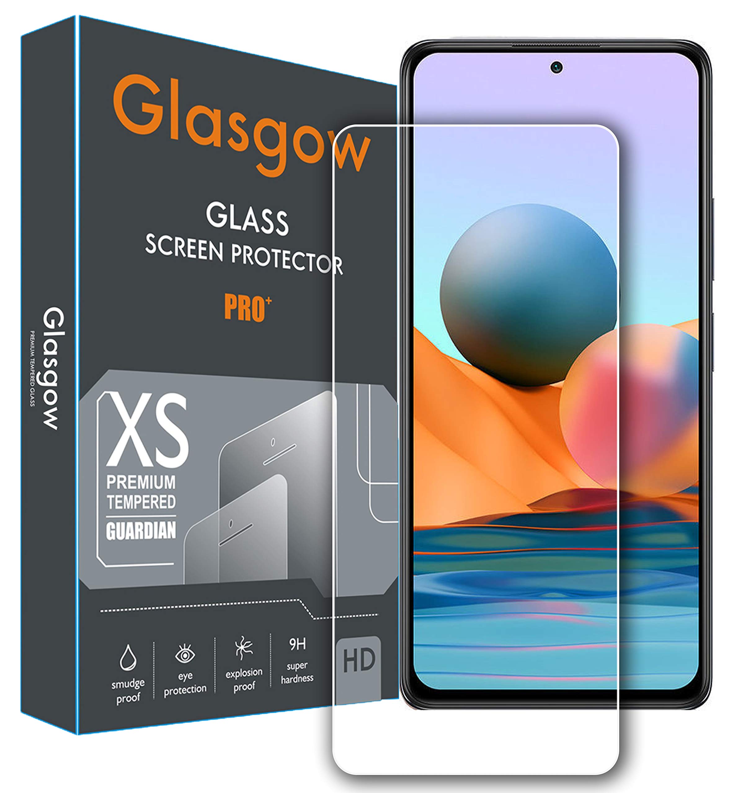 Glasgow Full Protection Tempered Glass for Mi Redmi Note 10 Pro/Redmi Note 10 Pro Max | [Anti-Scratch] [Gorilla] [Free Cleaning Kit Included] (B08Y6Q72TV) Amazon Price History, Amazon Price Tracker