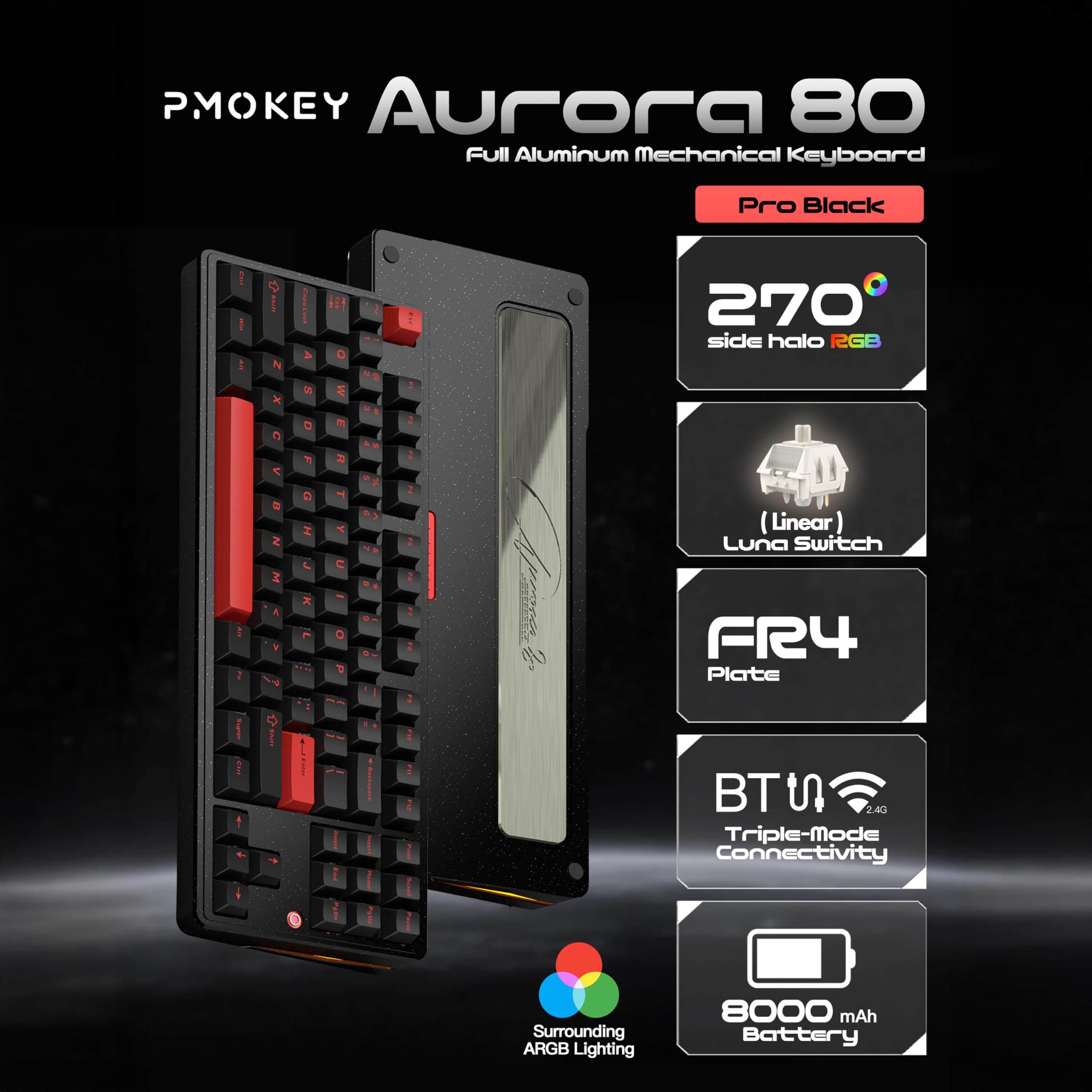 PMO Aurora80 メカニカルキーボード PMO Aurora 80 TKL Aluminum Mechanical Keyboard - WhatGeek