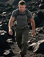 Vista 13 de JUKMO Cinturón táctico de liberación rápida, trabajo militar de 1.5 pulgadas, cinturón de senderismo con hebilla de cinturón de seguridad resistente