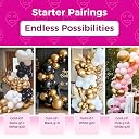 Bezente Gold Metallic Chrome Latex Balloons, 100 Pack 12 inch Gold Round Helium Balloons for Christmas Thanksgiving New Years Bridal Shower Graduation Golden Birthday Party Decorations 2026. gallery image