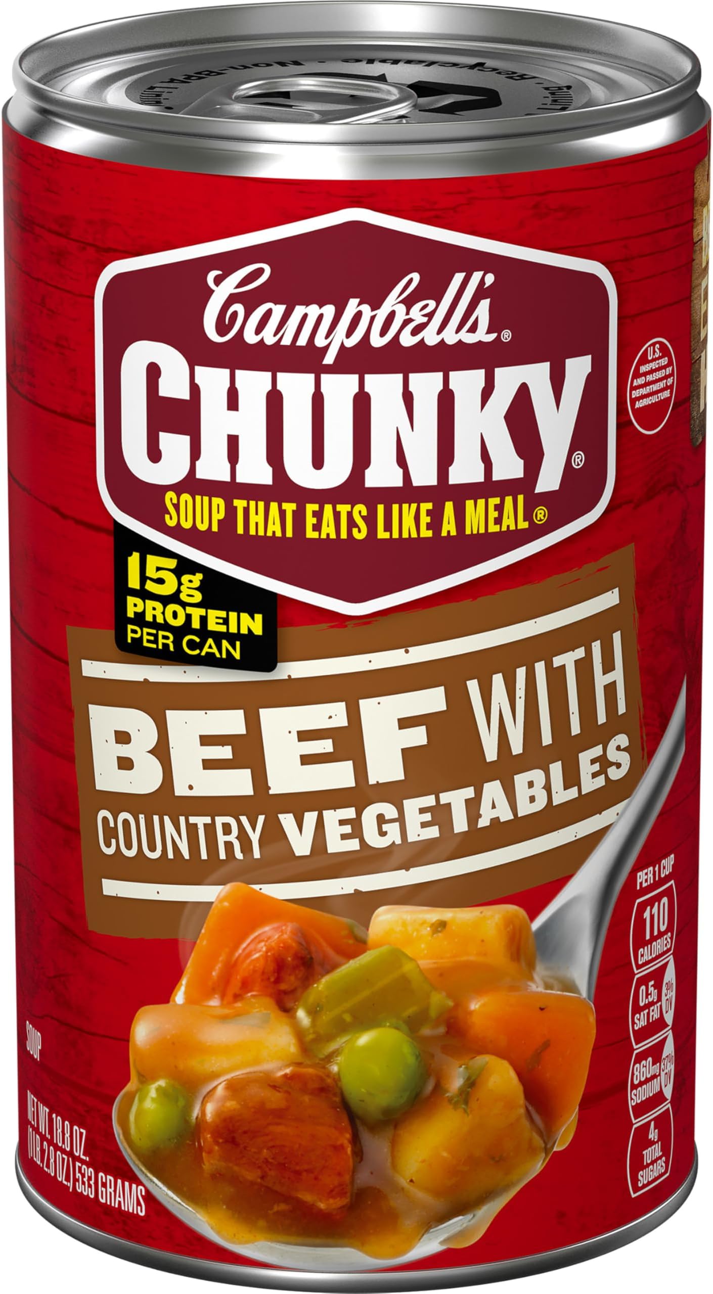 Soup, Beef Soup with Country Vegetables, 18.8 Oz Can