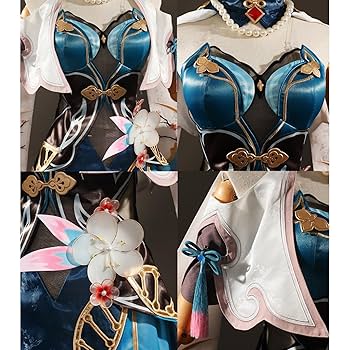 ※9/12まで！ウィッグ 靴 スターレイル ルアン コスプレ フルセット Amazon.co.jp: [エルフ森林] ルアン・メェイ コスプレ 衣装+