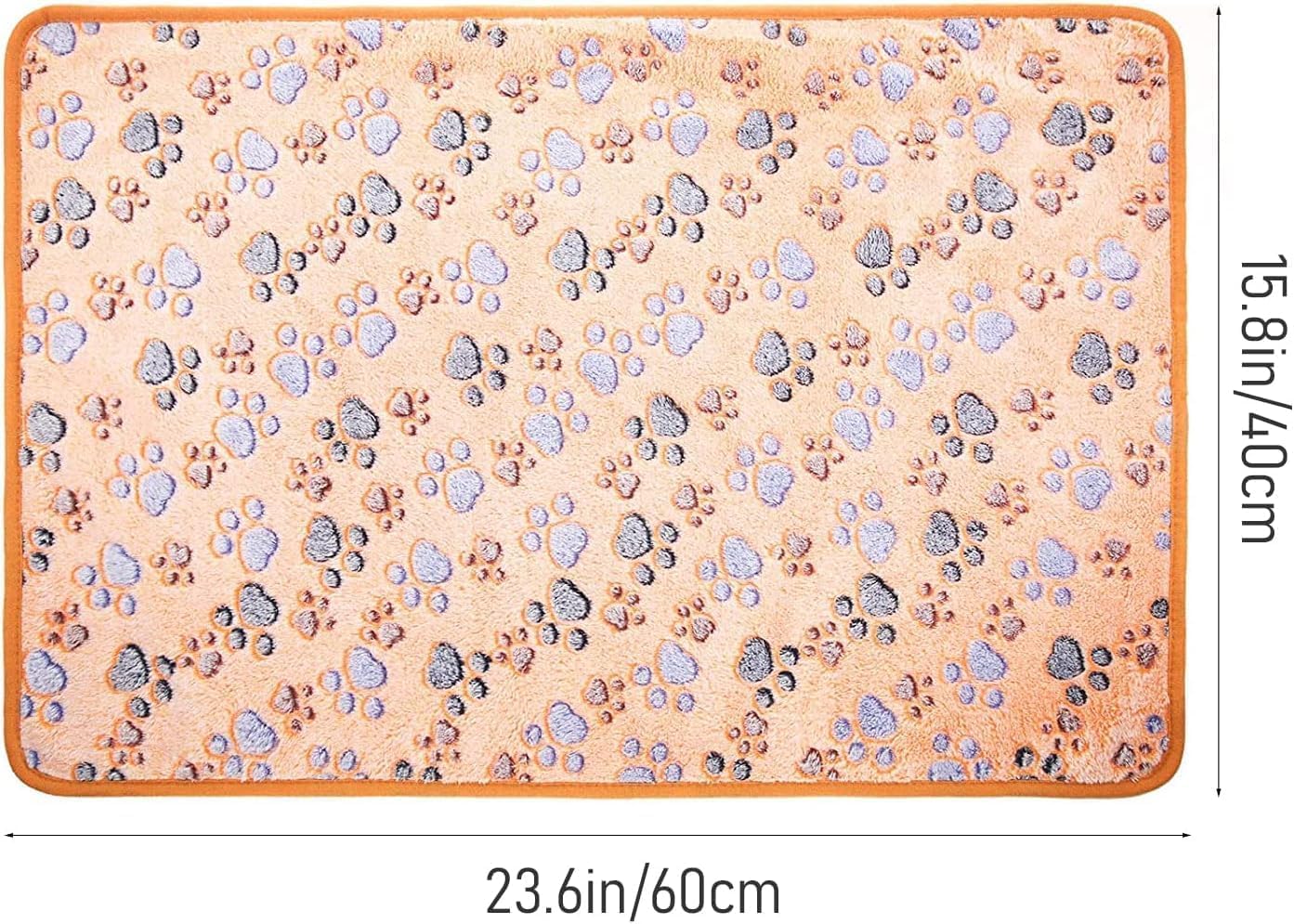 Lot de 16 couvertures moelleuses pour animaux de compagnie - Chaudes et douces - Motif pattes mignonnes - En flanelle lavable - Pour chiots, petits chiens, chats et chatons (60 x 40 cm)