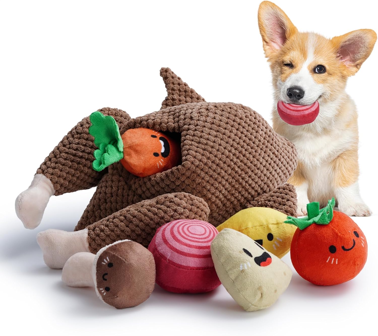 Pet Supplies Nocciola Squeaky Turkey Dog Toys to Keep Them Busy