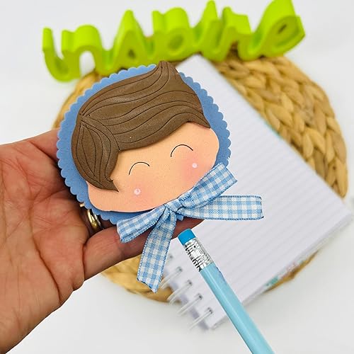 Miniatura 5 de Adorno hecho a mano para lápiz, adorno para bolígrafo, para niños y amantes de la escritura, aplique en goma eva. adorable adorno de niño para