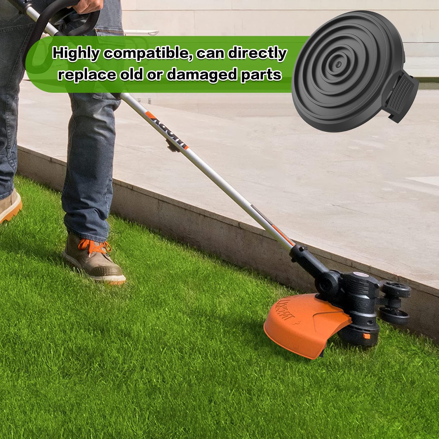 4 Pezzi Wa0037 Copri Bobina, Tappi Di Ricambio Per Bobina Per Trimmer Elettrico Wg184 Wg168 Wg190 Wg191~p147768887