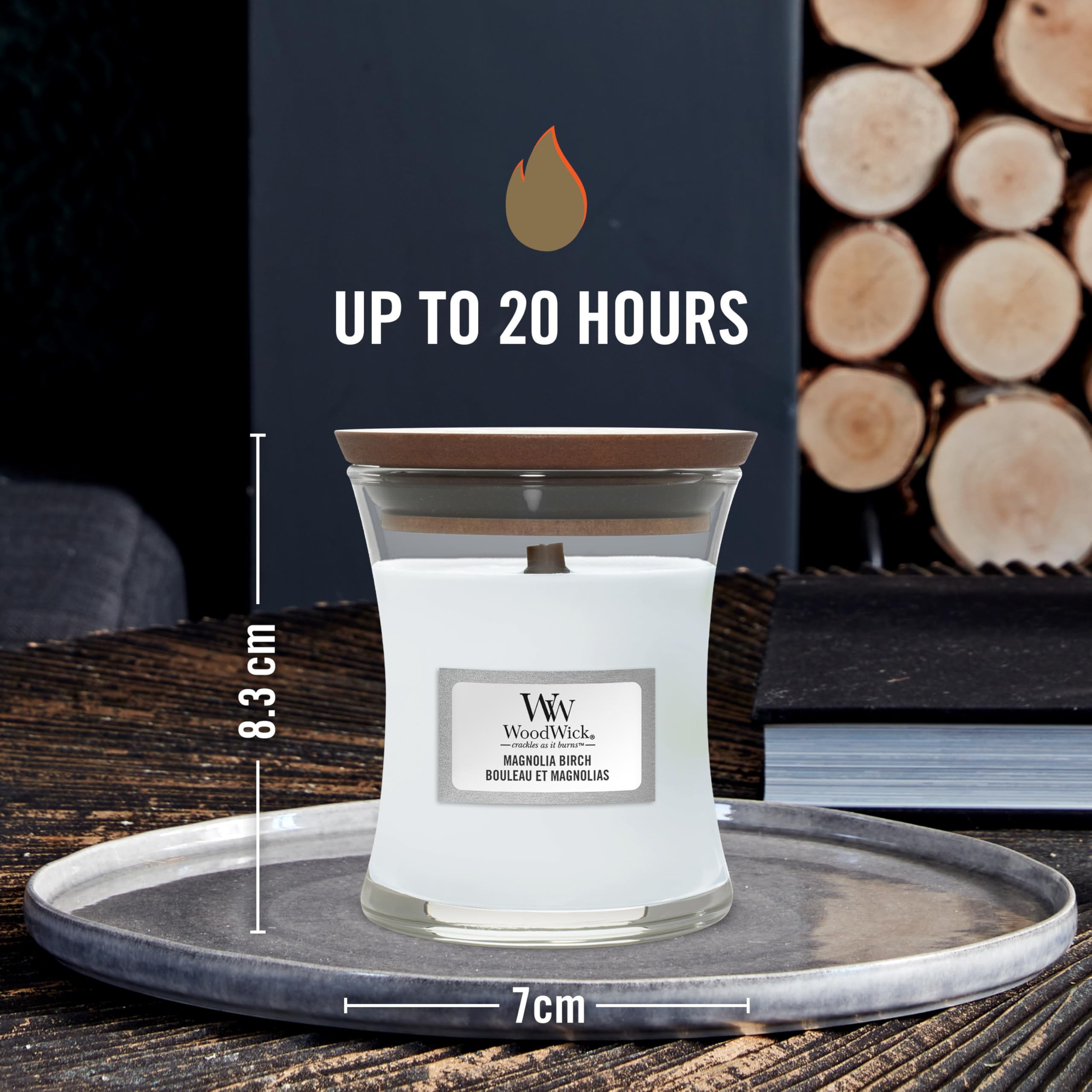 Woodwick Świeca, Biały, 85 g
