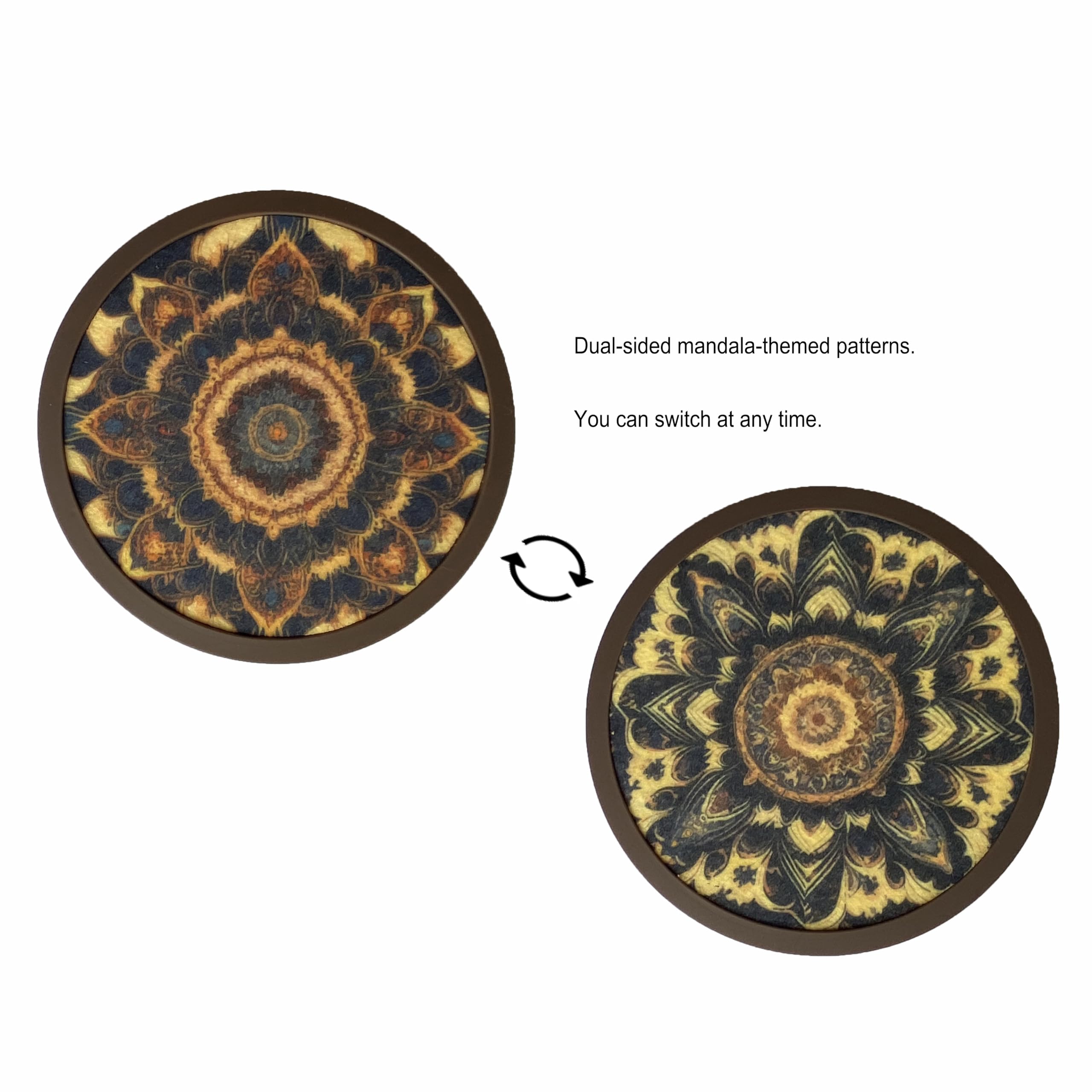 Absorbent Coasters for Drinks with Holder, 6packs - Image 3