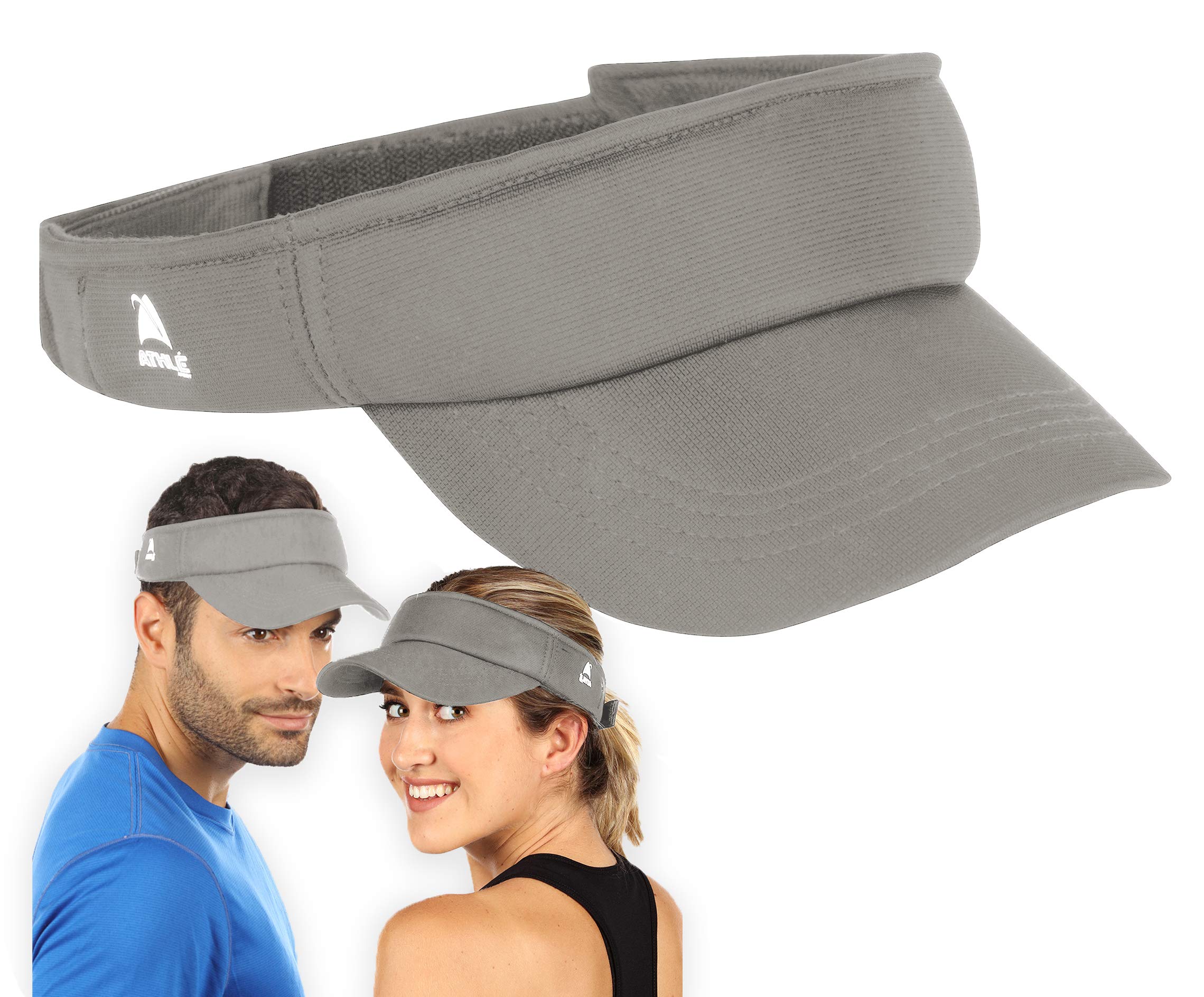 Athle SportSun Visor Hat - No Headache Sun Visors for Women and Men - One Size Fits All Sports Visor