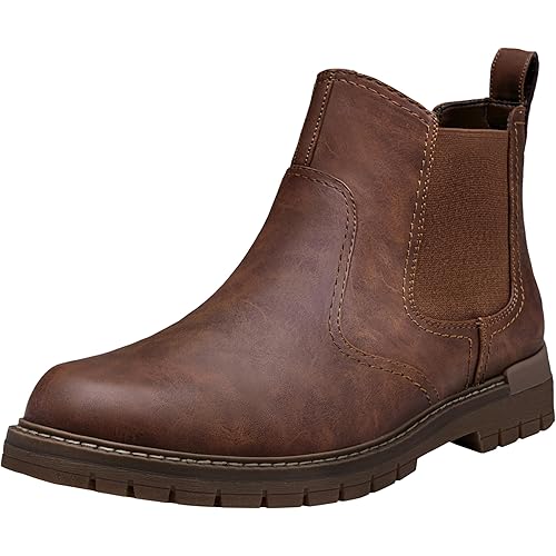 Jousen Chelsea Boots Men Lightweight Mens Boots Classic Slip On Boots Casual Boots for Men
