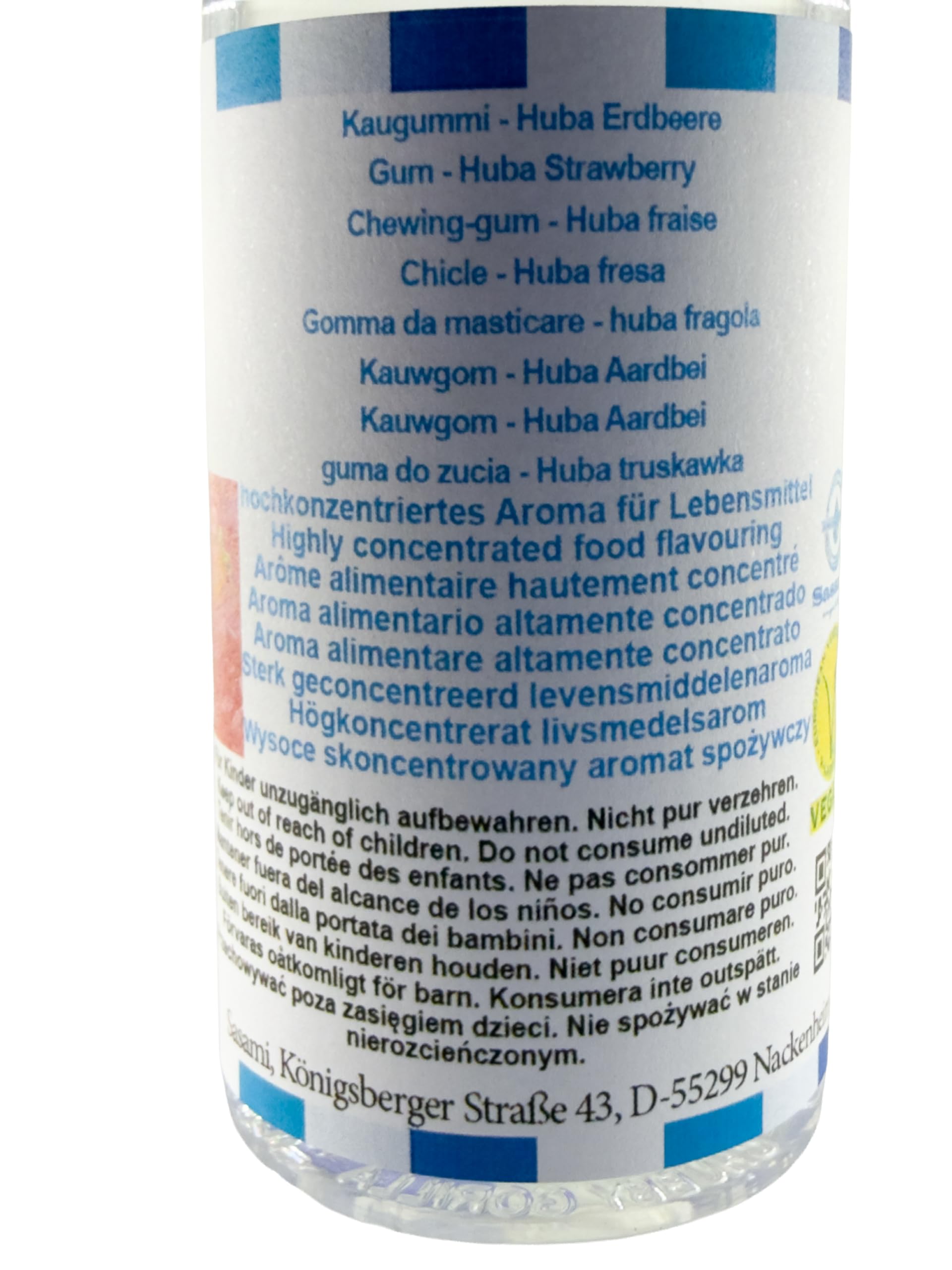 guma do żucia - Huba truskawka Aromat Koncentrat - wegański - Sasami - 100ml