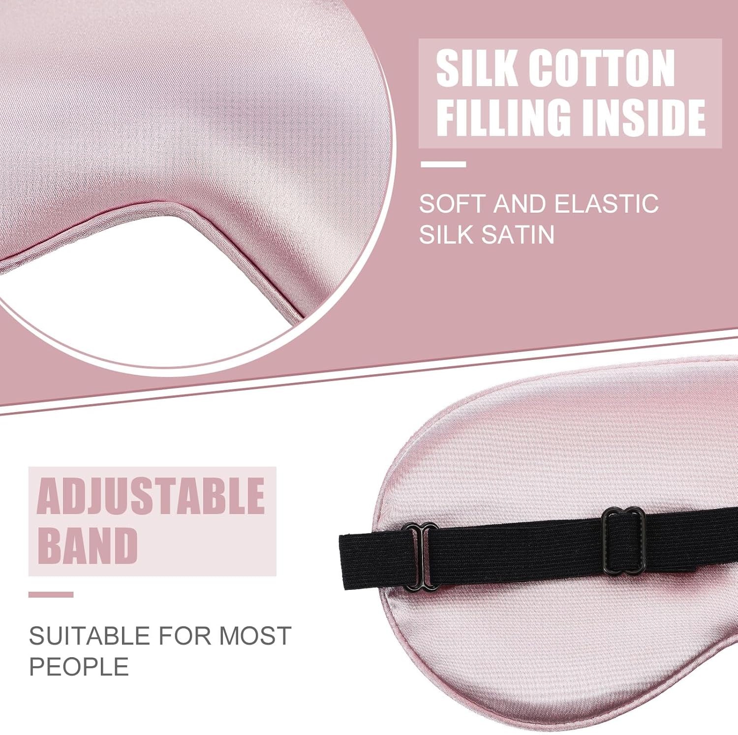 Xtinmee 30 Pieces Silk Sleep Mask Silk Eye Mask with Adjustable Strap Eye Cover for Sleeping Blindfold for Women Men Travel Rest(Multicolor) - Image 4