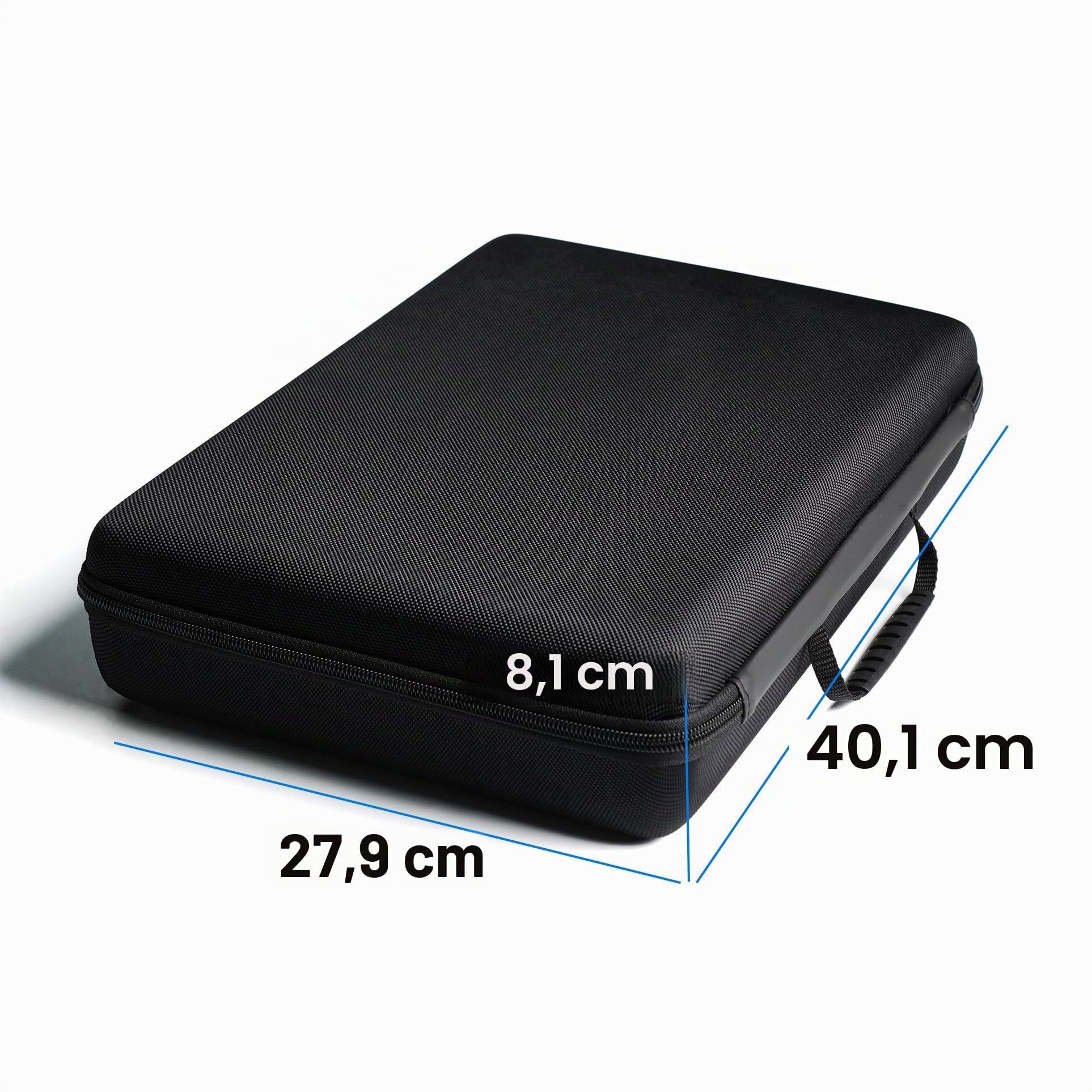 Maletín rígido de viaje y almacenamiento, caja de almacenamiento para relojes para presentación y organización (18 compartimentos acolchados)