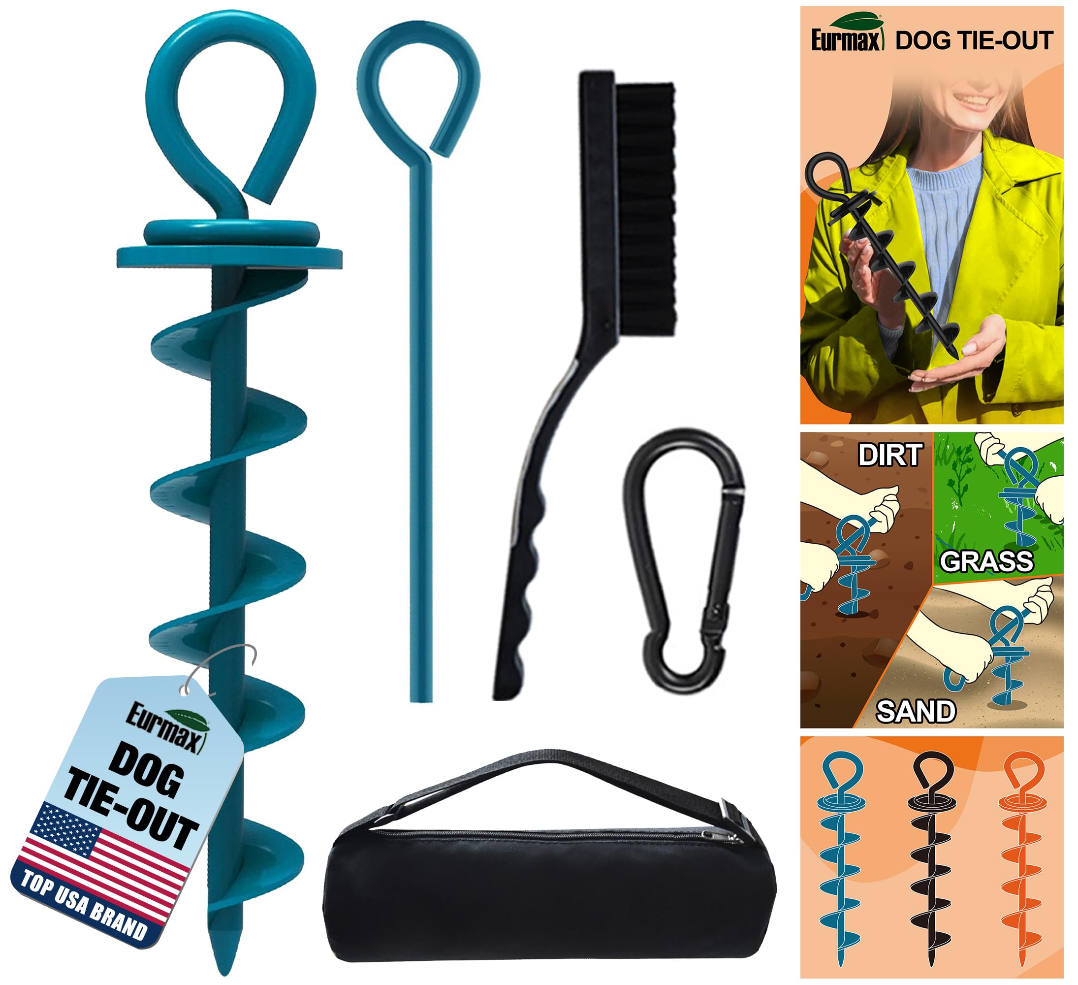 XiaZ 30ft Tie Out Cable For Dogs, Dog Leads For Yard Chew Proof, Heavy Duty  Pet