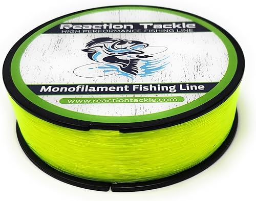 Reaction Tackle Línea de Pesca de Monofilamento - Nylon Mono Fuerte y Resistente a la Abrasión, Lanzamiento Suave y Largo - Baja Memoria - Línea de