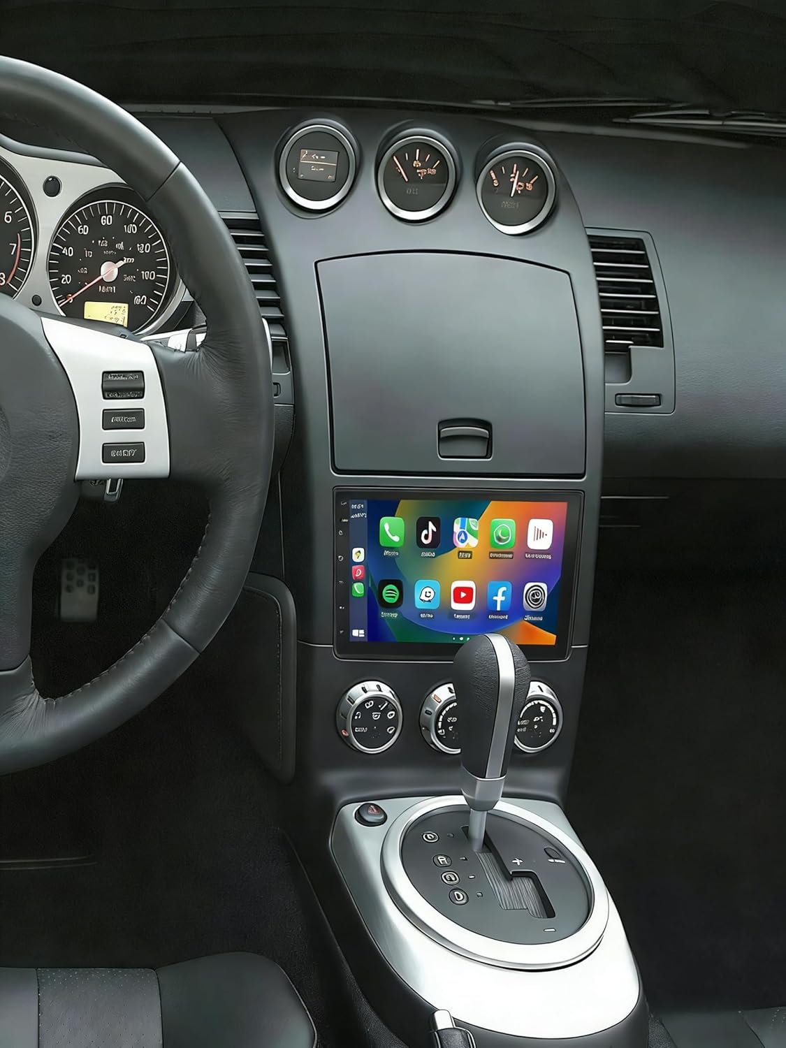 7" Android 14 Car Stereo for para Nissan 350Z 2003-2009 Double Din Radio with Wireless CarPlay/Android Auto, 8 Core 6+128GB, GPS, Bluetooth, Supports Backup Camera & Steering Wheel Control