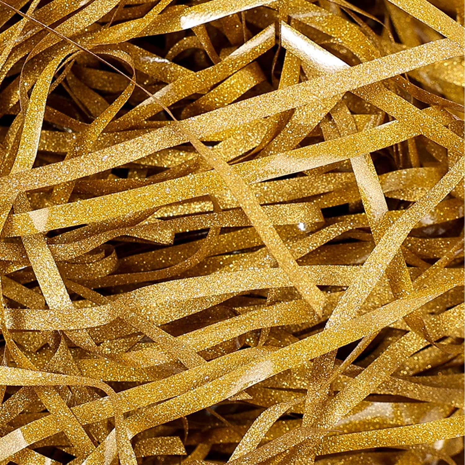 JINZOFLY Glitter Raffia Grass, 50 Grams Shiny PP Raffia