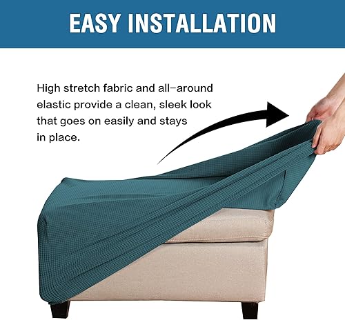Miniatura 5 de H.Versailtex - Funda elástica para sillón (elastano), rectangular, con reposa pies para sala.