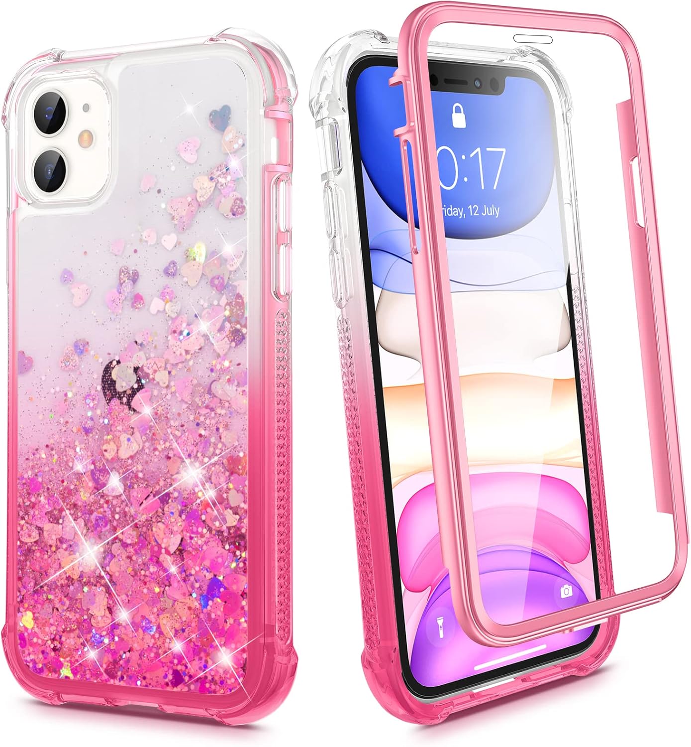 Ruky Case for iPhone 11 Glitter Case Full Body Rugged