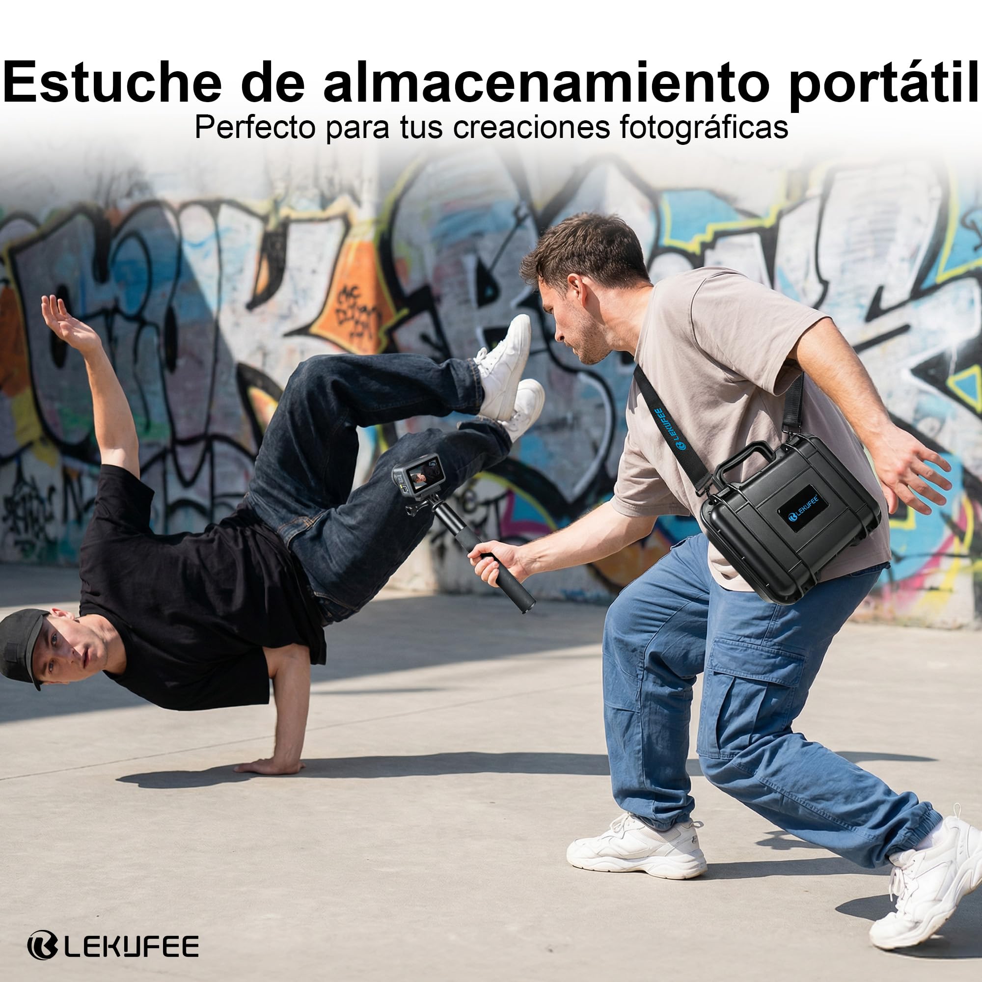 LEKUFEE Estuche Rígido Impermeable para dji Osmo Action 6/5 Pro/4/3,Pack Estándar,Pack Aventura,Pack Esencial y Accesorios (Solo Maleta)