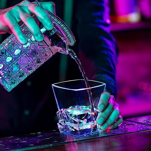 Miniatura 6 de Mumufy 24 vasos de chupito LED de 4 pulgadas, recuerdos de fiesta, 10 onzas, luz intermitente, activada por agua, suministros de fiesta que brillan