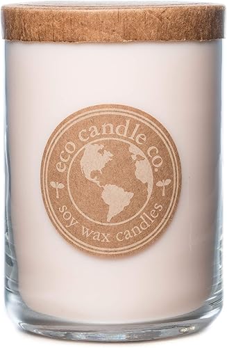 Eco Candle Co. Vela reciclada, encantadora, 26 oz.  Aromas de lavanda, palo de rosa, orquídea, bergamota, cedro y almizcle  100% cera de soja, sin