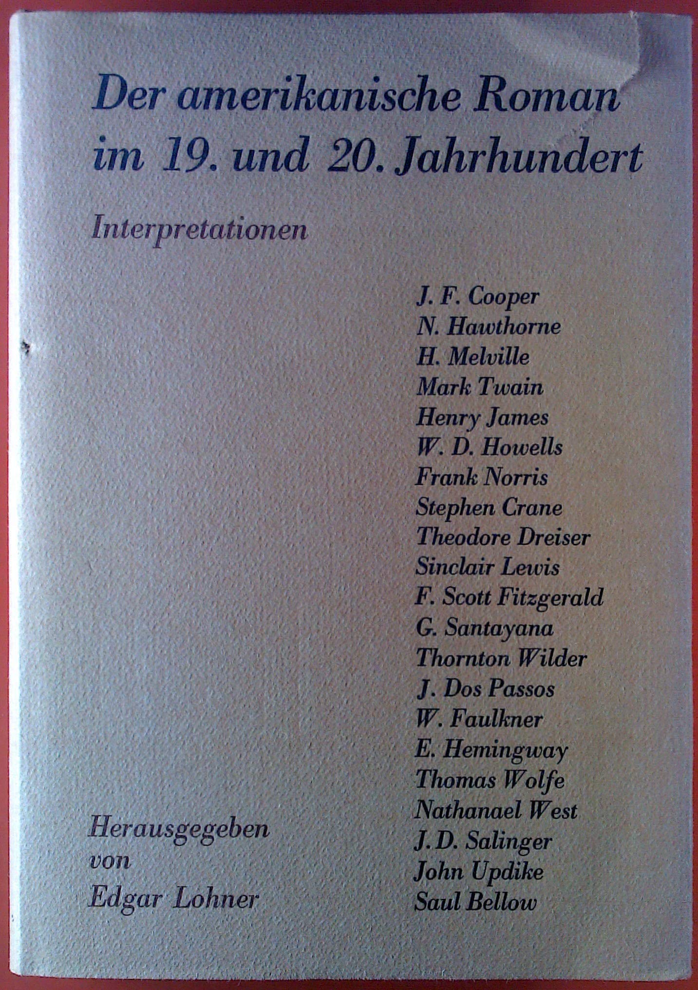 Der amerikanische Roman im 19. und 20. Jahrhundert. Interpretationen