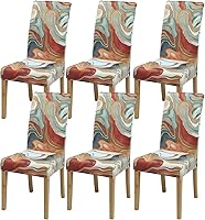 Vista 69 de Fundas para sillas de comedor, juego de 2 fundas para sillas de comedor o cocina, lavables, protectoras, para sillas Parsons, para el hogar, Beige