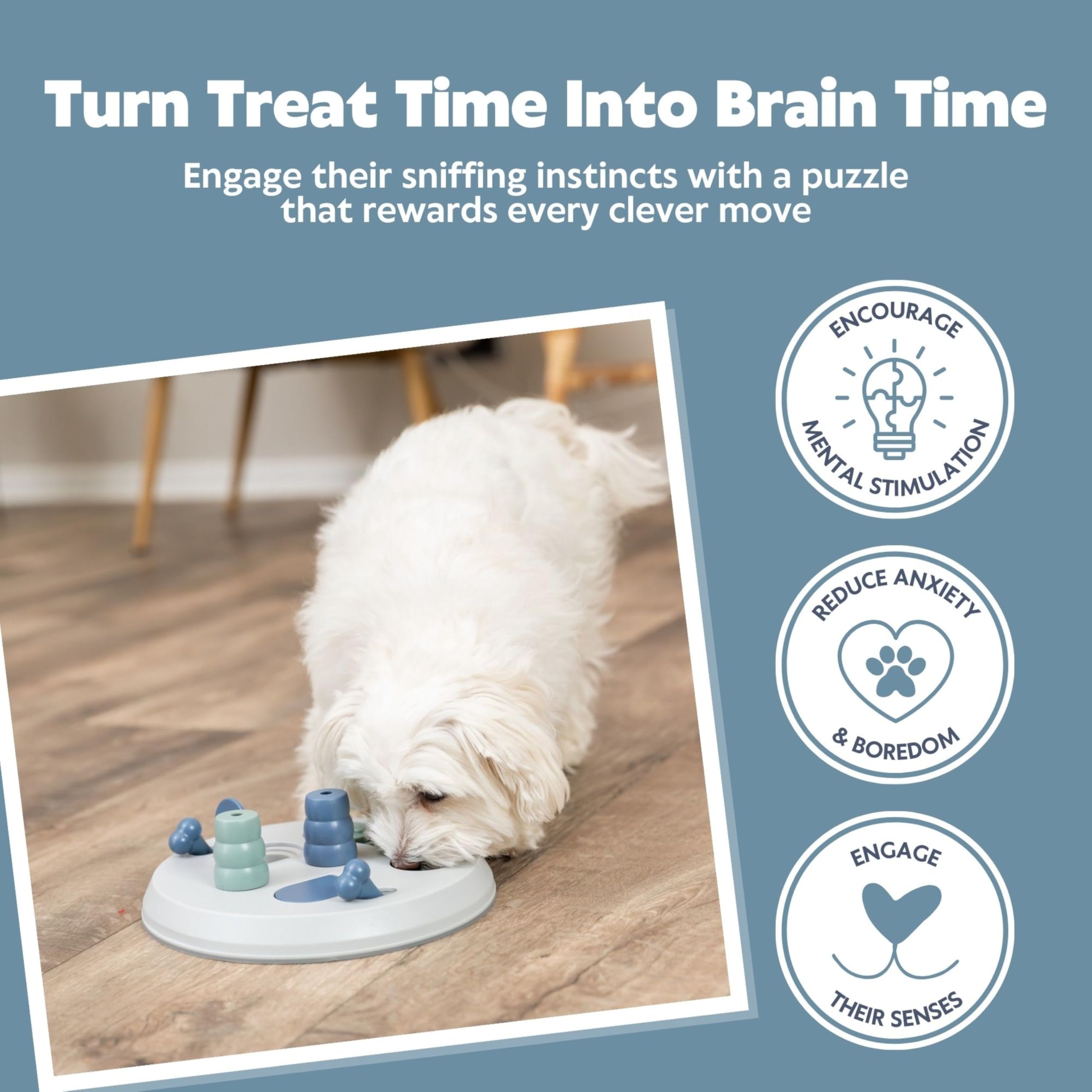 TRIXIE Dog Activity Flip Board – giocattolo intelligente interattivo per cani – stimola il problem-solving, l'arricchimento mentale & la curiosità naturale – ø 23 cm