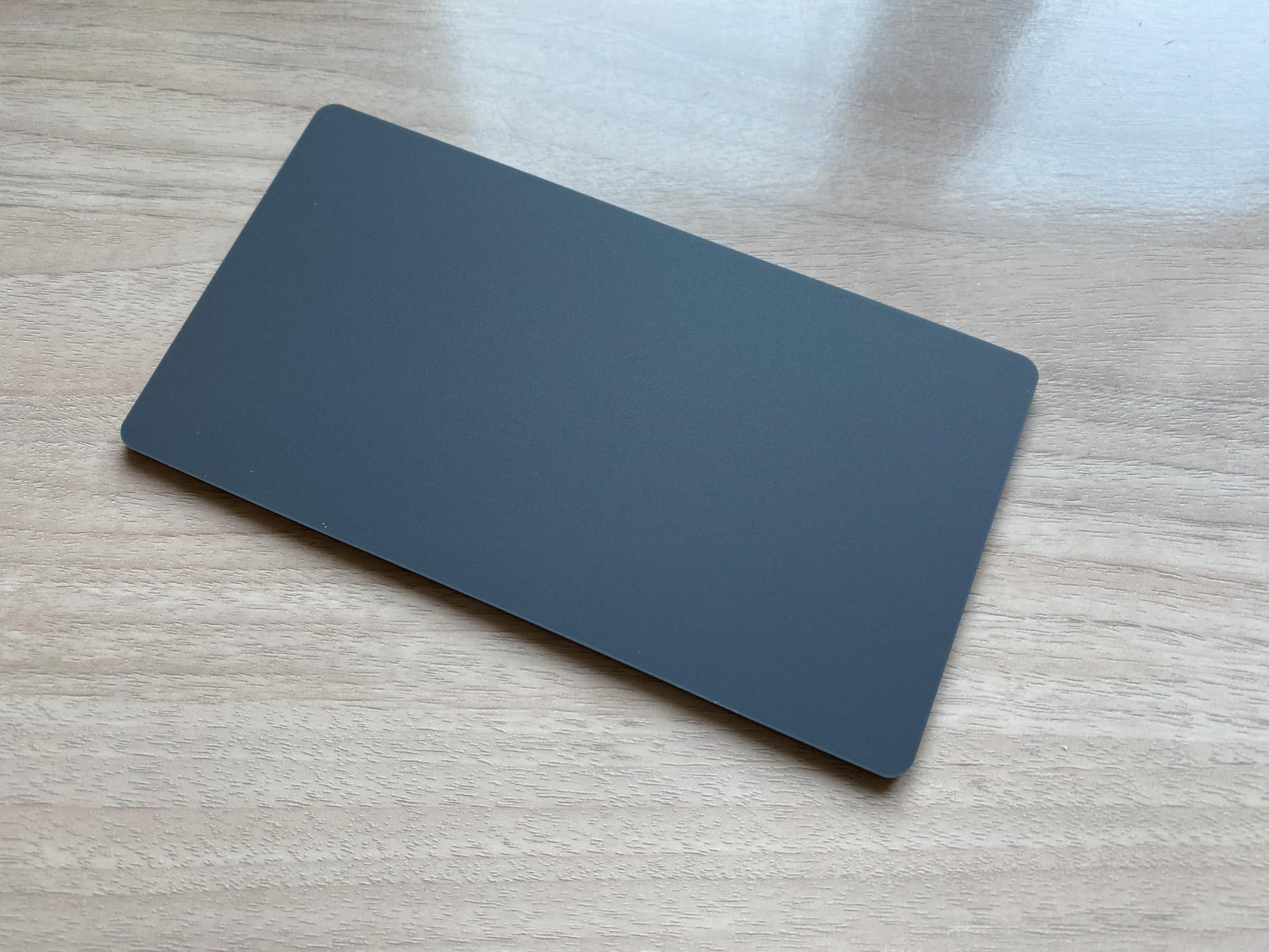 Door Push Finger Plate Matt Black Rectangle Mini 140mm x 75mm Self Adhesive - No Holes (Indoor Use)