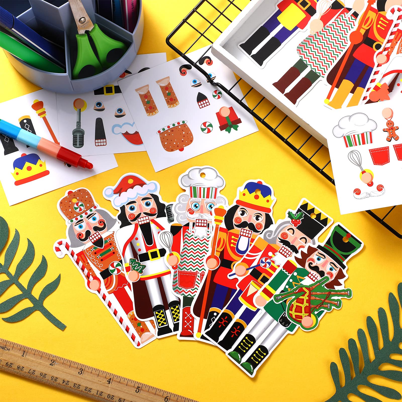 Kirako 500pcs Christmas Nutcracker Stickers Roll - 7 Designs, Self-Adhesive Labels For Holiday Decor, School Rewards, Gifts - View #11