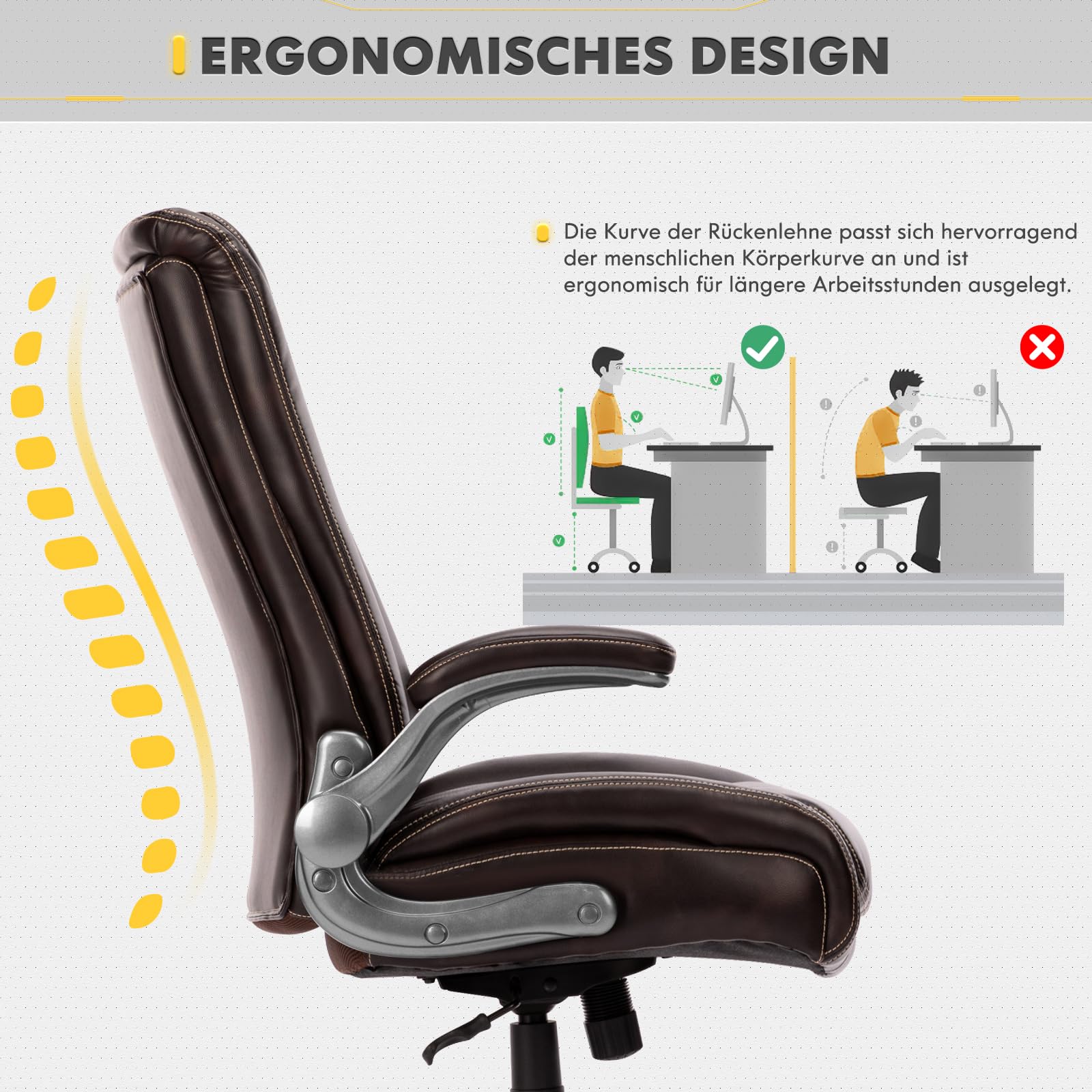 Colamy Chefsessel Bürostuhl – Bild 5