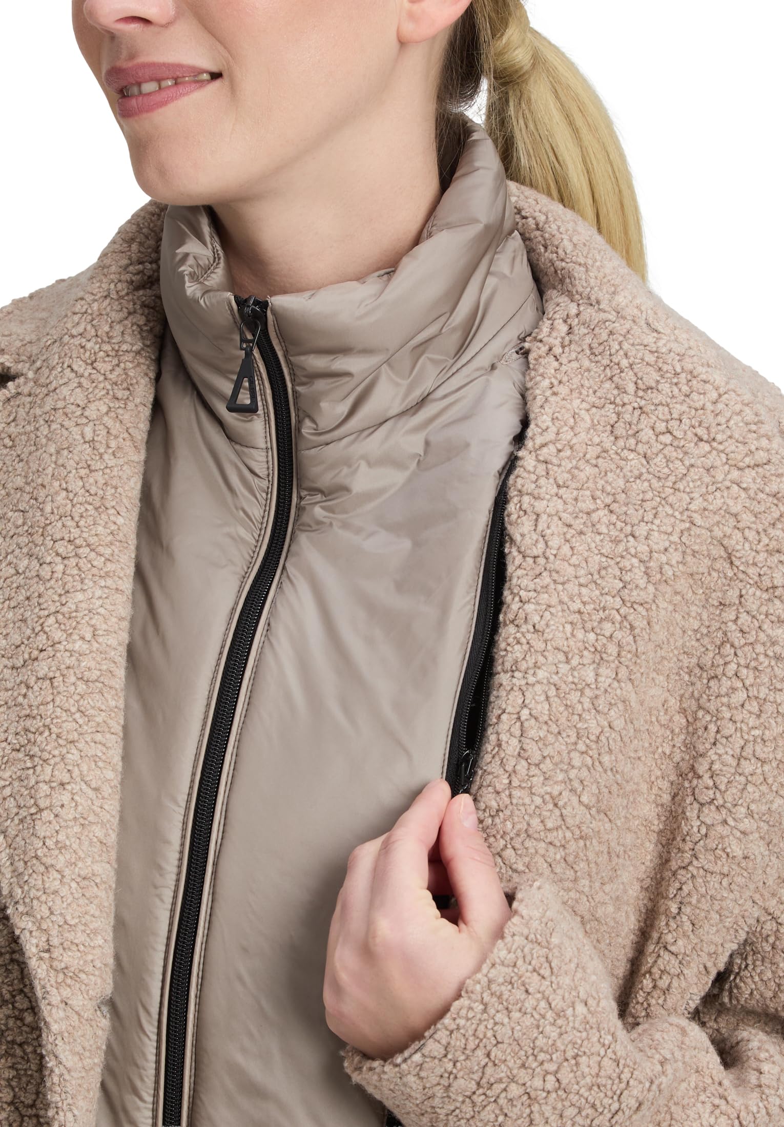 Gil Bret Płaszcz damski, wełniany płaszcz, taupe Grey, 44