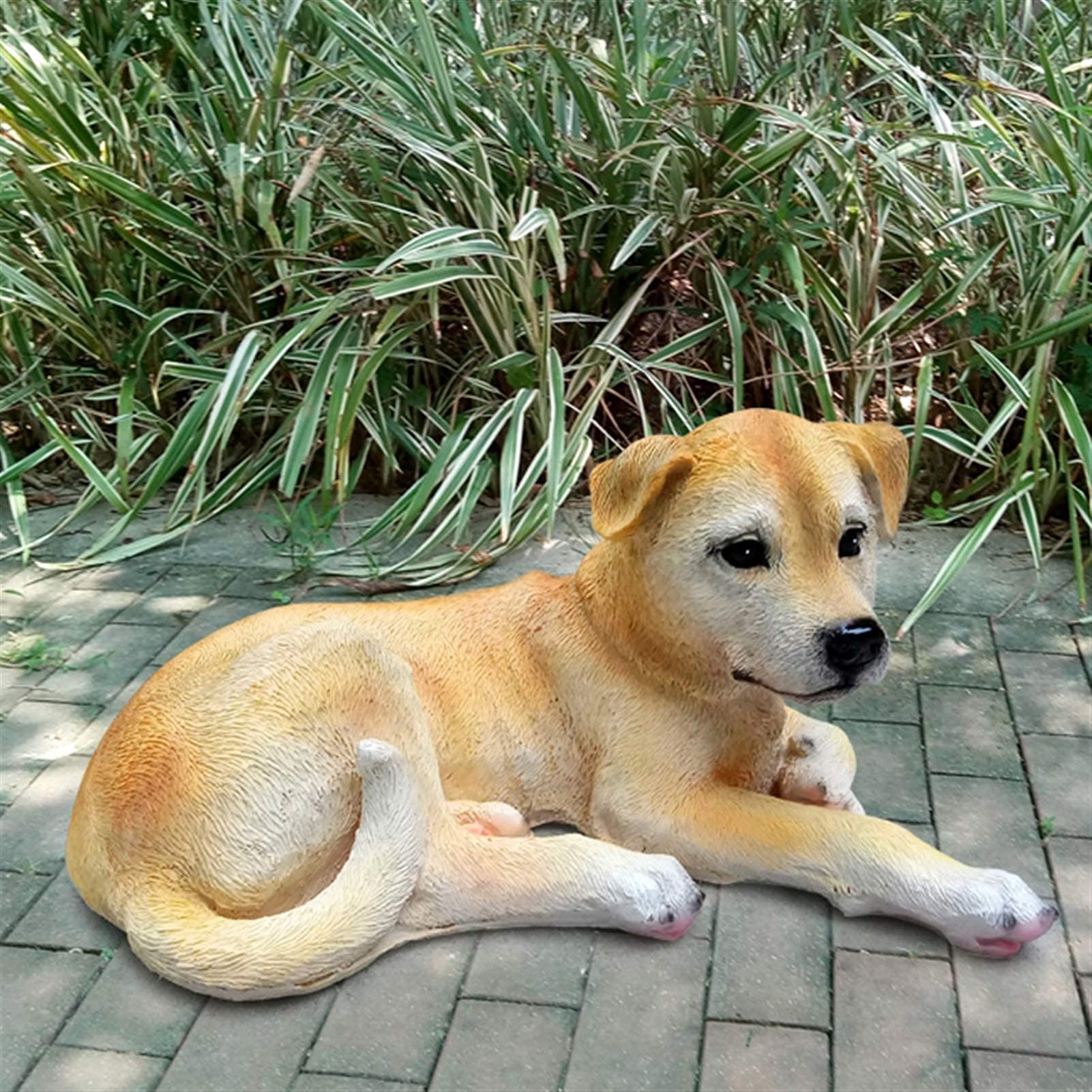 Ornamenti da giardino per esterni Statua di cane artificiale Scultura di a