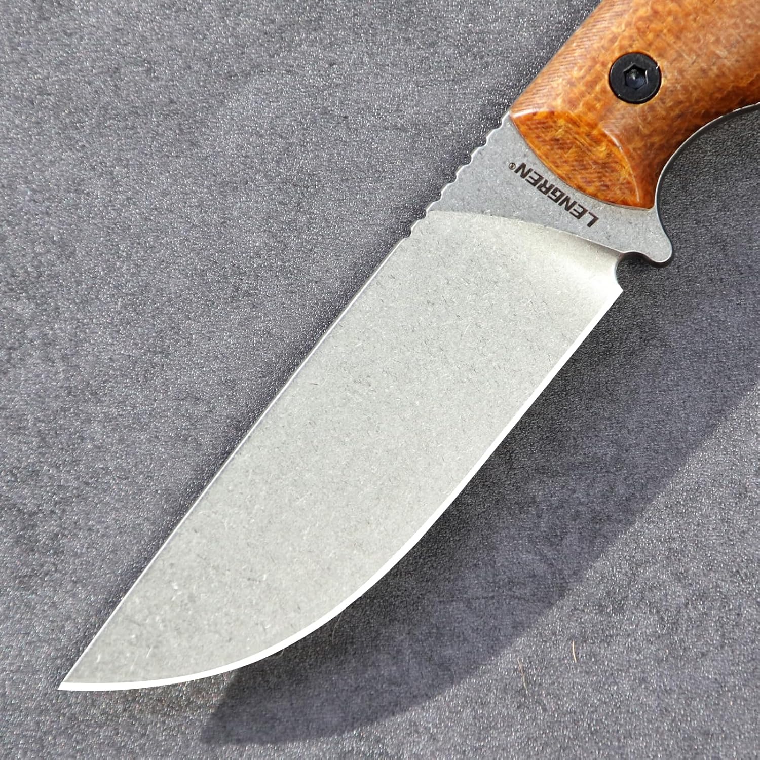 SENTRY Lighweight Tactical Fixed Knife 8.5" DC53 Steel Full Tang, Desert Tan Kydex Sheath, Brown Linen Micarta Handle 160g Survival EDC for Outdoor Camping Hunting (White)