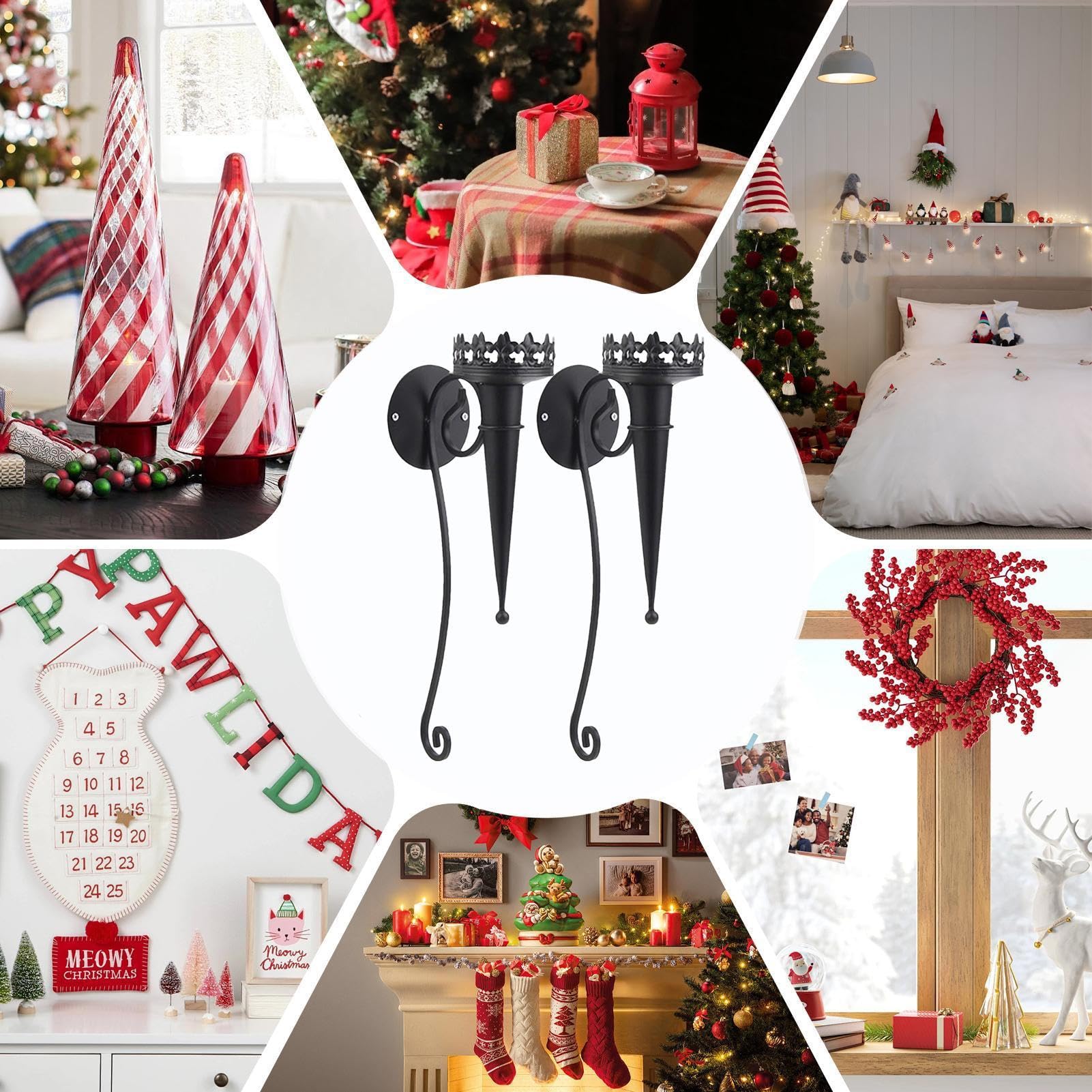Portacandele da parete – Portacandele decorativo a colonna, multiuso, per camera da, soggiorno e decorazione per la casa, elegante e funzionale accessorio per candele da parete