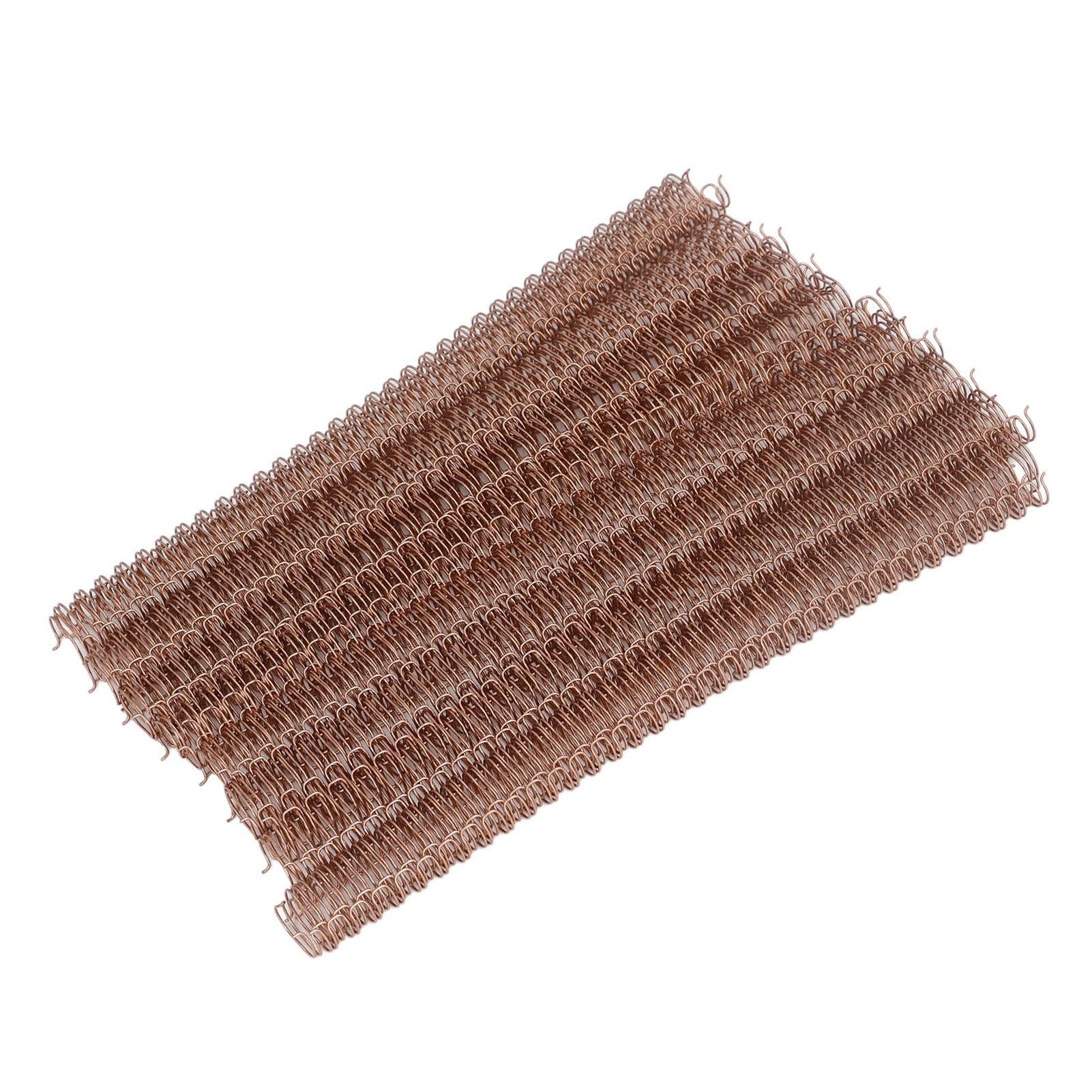 100 Stück Doppelring-Drahtbinderücken, Kapazität 100 Blatt, 3:1 Teilung, 34 Schlaufen, 12,7 mm Durchmesser, Set für A4-Papier (Roségold)