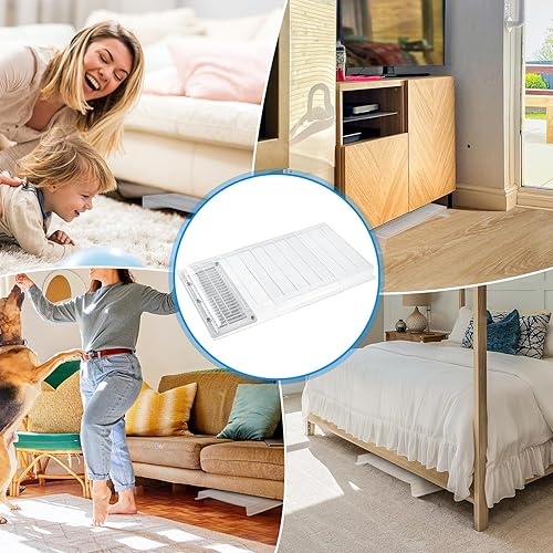 Miniatura 6 de Touri Extensor magnético de ventilación para debajo de muebles, material PET grueso, se adapta a registros de piso de 10 a 12 pulgadas, se extiende