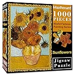 MaxRenard Game Jigsaw Puzzle 1000 Pieces and Up for Adult Toy Fine Art Collection Sunflowers by Vincent Willem Van Gogh