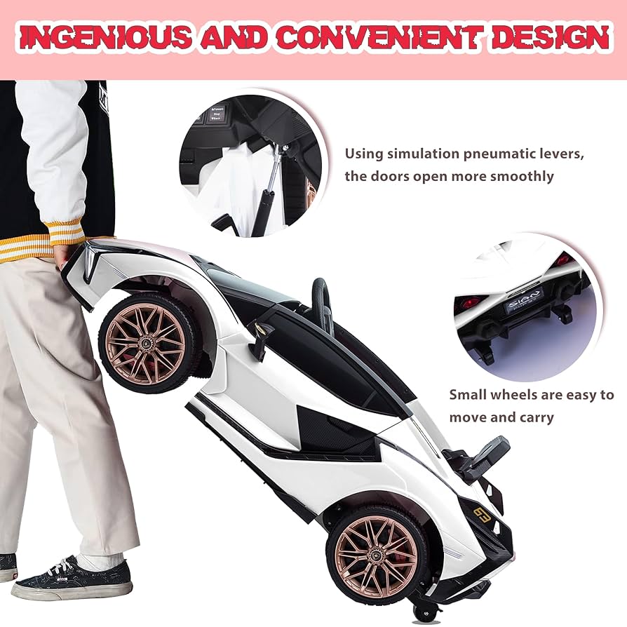 「新品」ランボルギーニスタイル 12V電動キッズカー Amazon.co.jp: Kidzone キッズ 12V ライディング ランボルギーニ