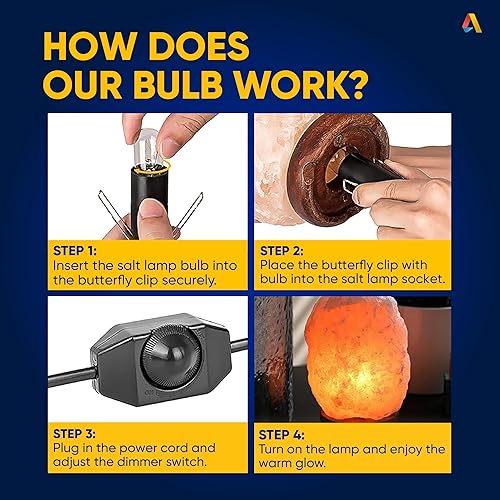 Miniatura 8 de Canamax T20 E12 - Bombilla de sal de 120 V 15 W, luz blanca cálida 2700 K, 80 lm, base de candelabro E12, compatible con lámparas y cestas de roca