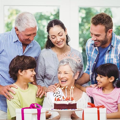 Miniatura 6 de CIEHER Corona de cumpleaños 80 + Fabuloso juego de banda de 80 años, decoraciones de cumpleaños de 80 para mujeres, regalos de cumpleaños 80 para