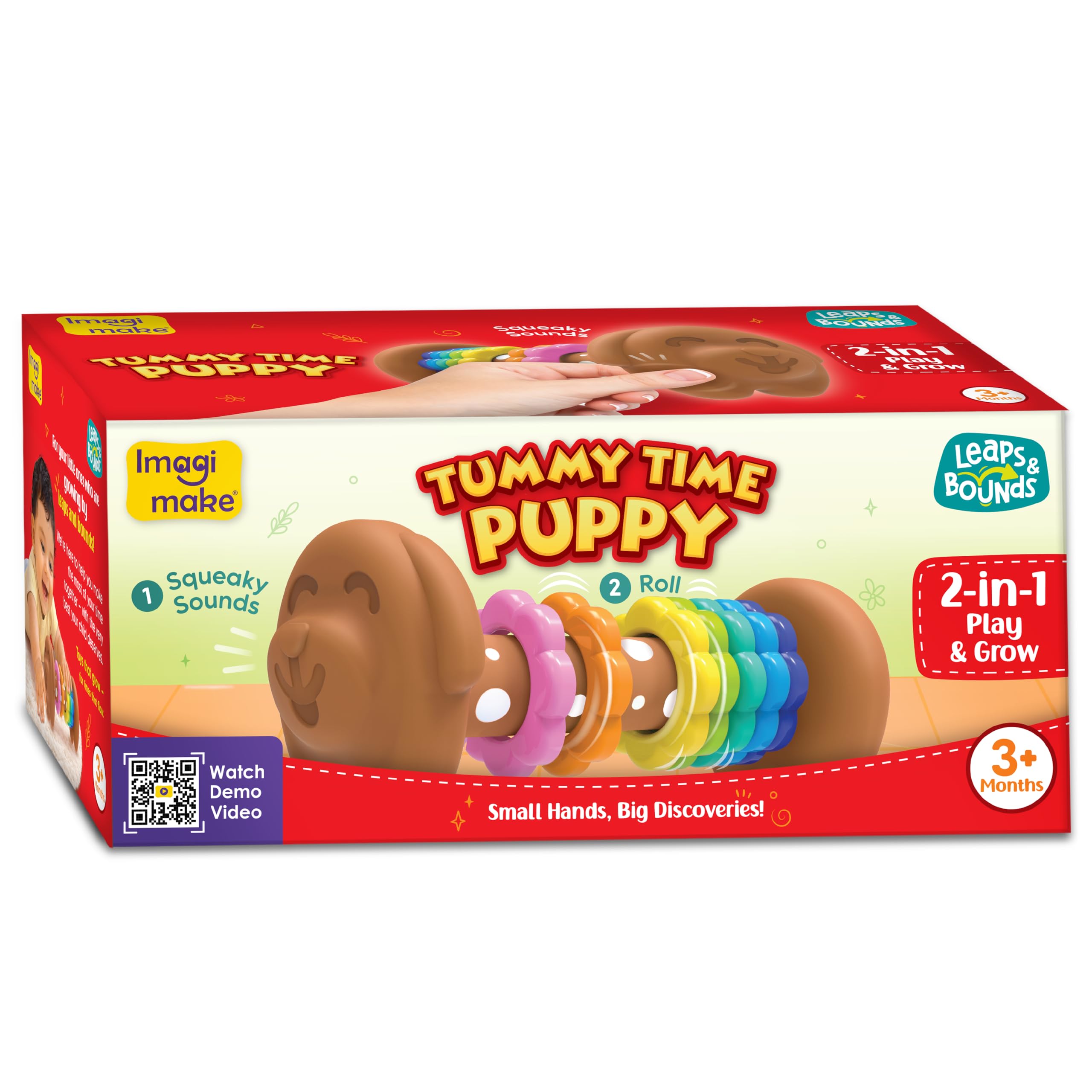 Imagimake Tummy Time Puppy | Baby Toy for Infants Age 3+ Months 4