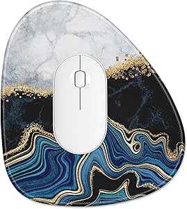 Rimilak Small Mouse Pad 6.5 X 7 Inch, Takes Up Wrist And Mouse Space, Waterproof Compact Mini Mouse Mat For Laptop Computer Wireless Mouse Keyboard Home Office Travel,Grey Black Mable - Buy - View #4