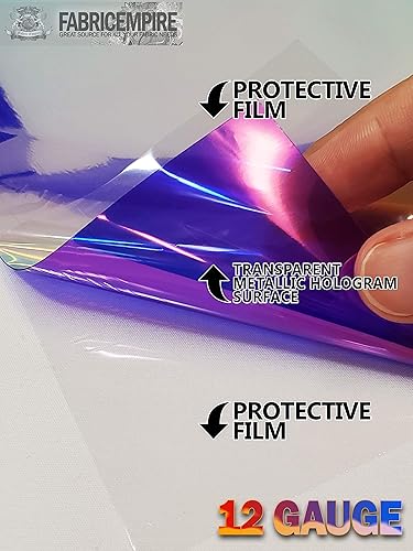 Miniatura 2 de The Yard - Tela metálica de calibre 12 con holograma transparente de vinilo de 38 pulgadas de ancho (morado)