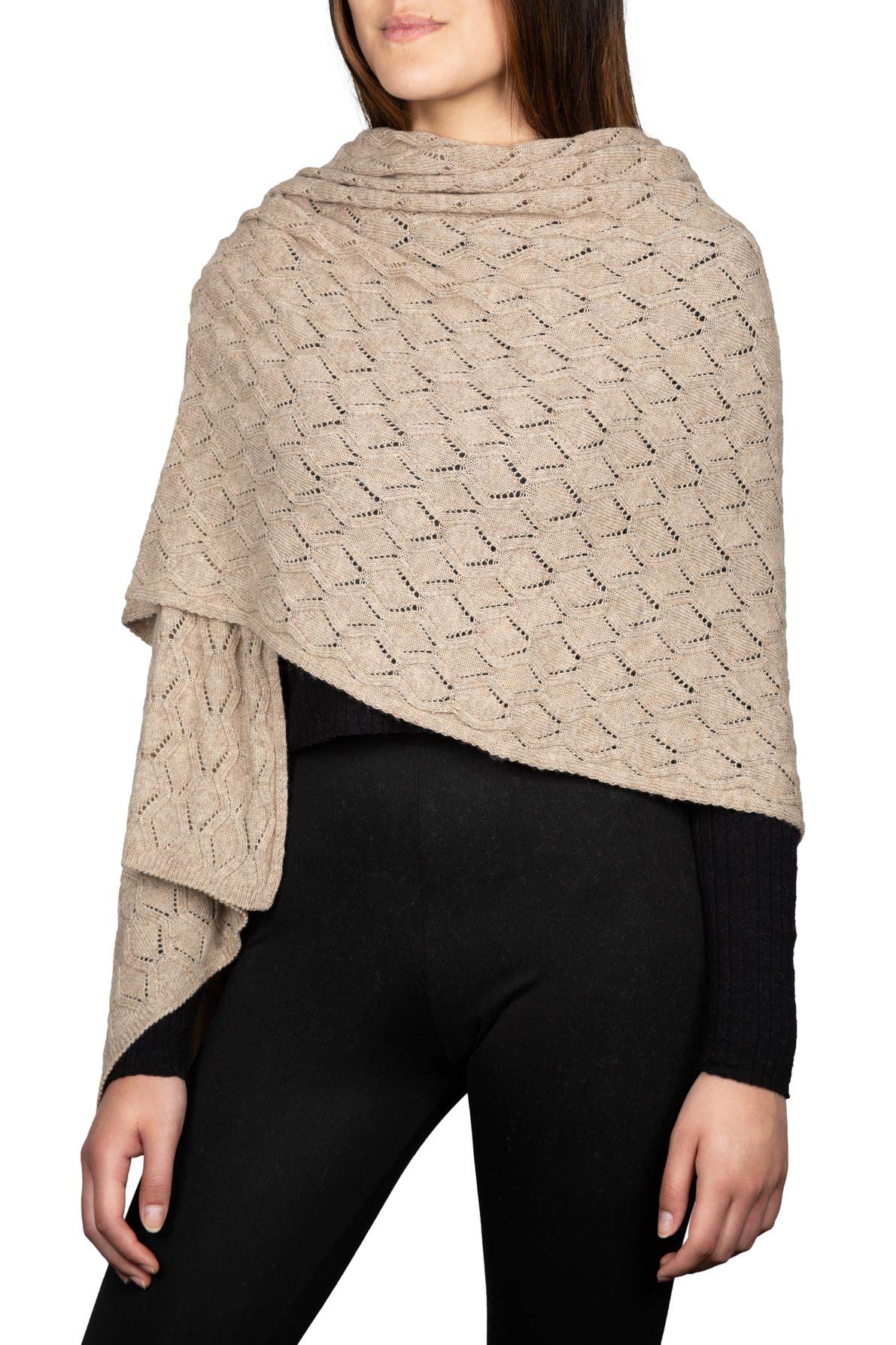 Kemailù - MEGHAN Stola traforata in misto cashmere - Donna - MADE IN ITALY