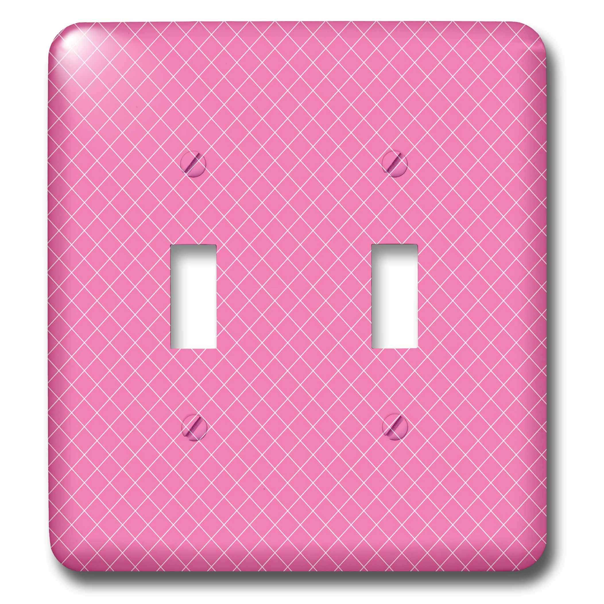 Double interrupteur à bascule résille rose clair 3dRose lsp_39705_2 pour décoration murale